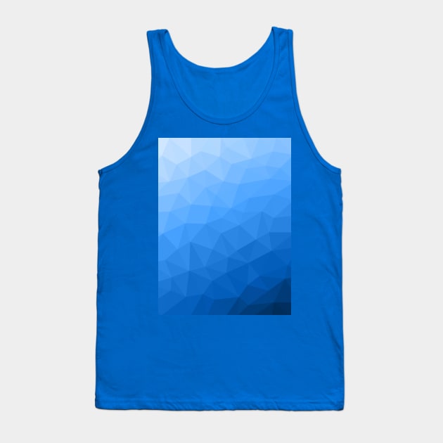 Light blue gradient geometric mesh pattern Triangle Tank Top by PLdesign